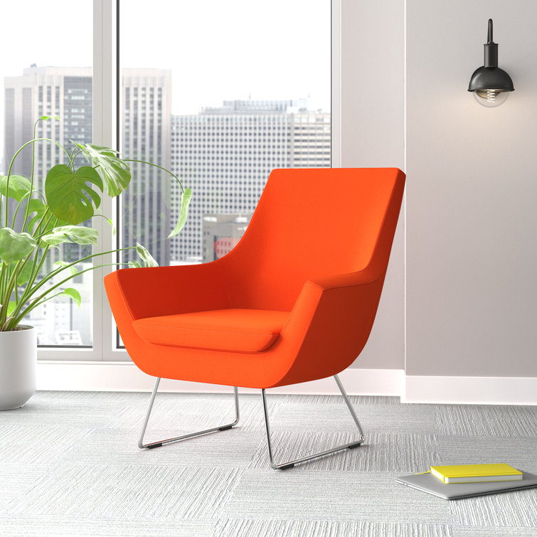 Lakewood Upholstered Accent Chair Upper Square Fabric Orange Camira Wool